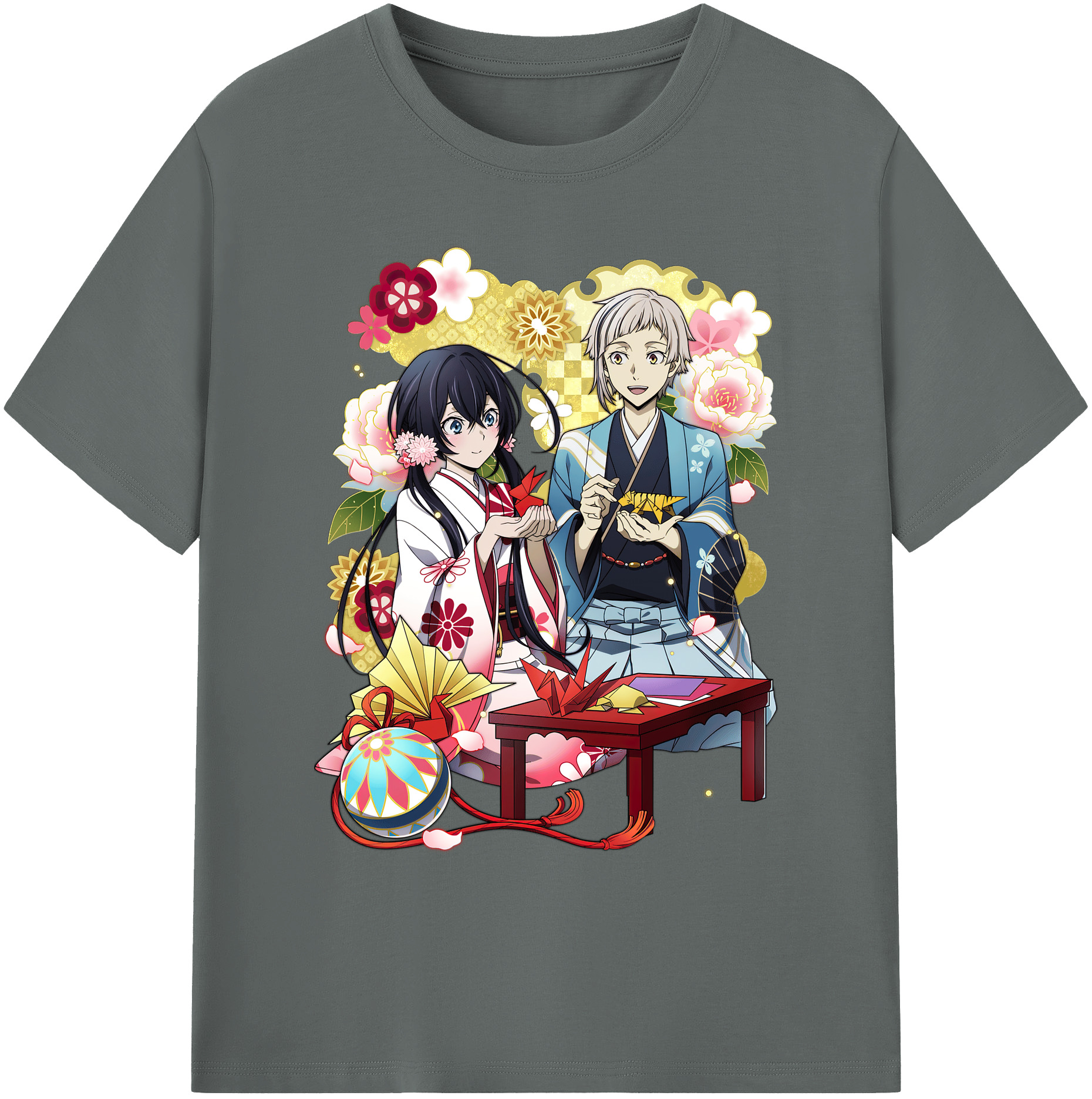 （画像用） 文豪ストレイドッグス Bungo Stray Dogs 綿100％ メンズ半袖Tシャツ｜肌触りやわらか＆通気性